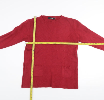 Womens UK Size M Tricotonik Red Pullover Jumper