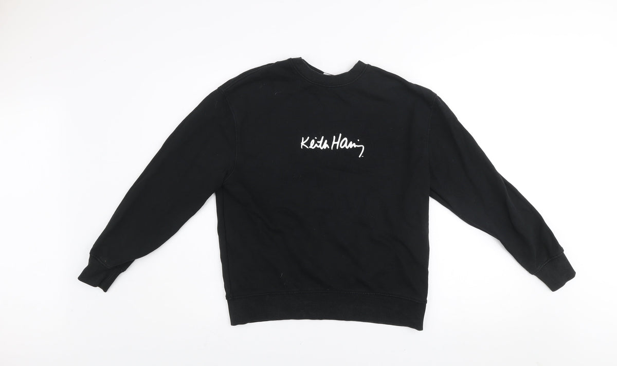 Zara Boys Black Keith Haring Graphic Pullover Sweatshirt 11-12 Years
