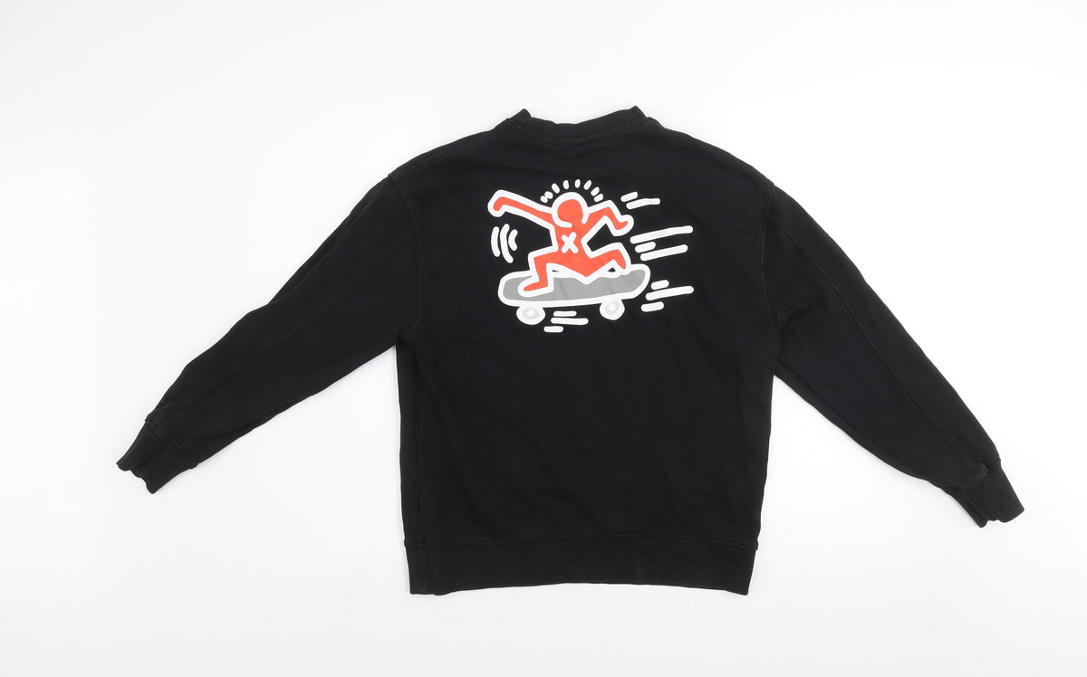Zara Boys Black Keith Haring Graphic Pullover Sweatshirt 11-12 Years