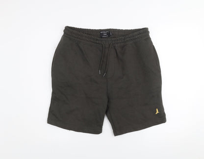 Brave Soul Men’s Green Sweat Shorts Size L Regular Fit Activewear