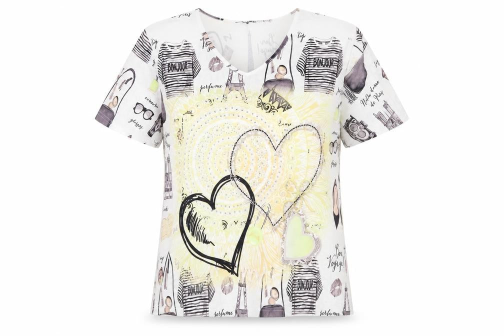 Womens UK Size M Casamia Multicoloured Basic T-Shirt