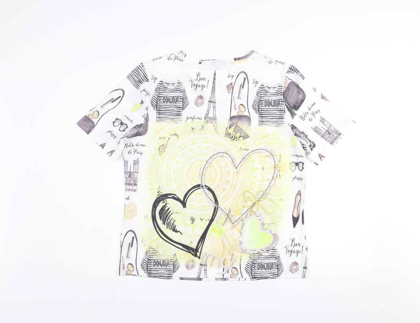 Womens UK Size M Casamia Multicoloured Basic T-Shirt
