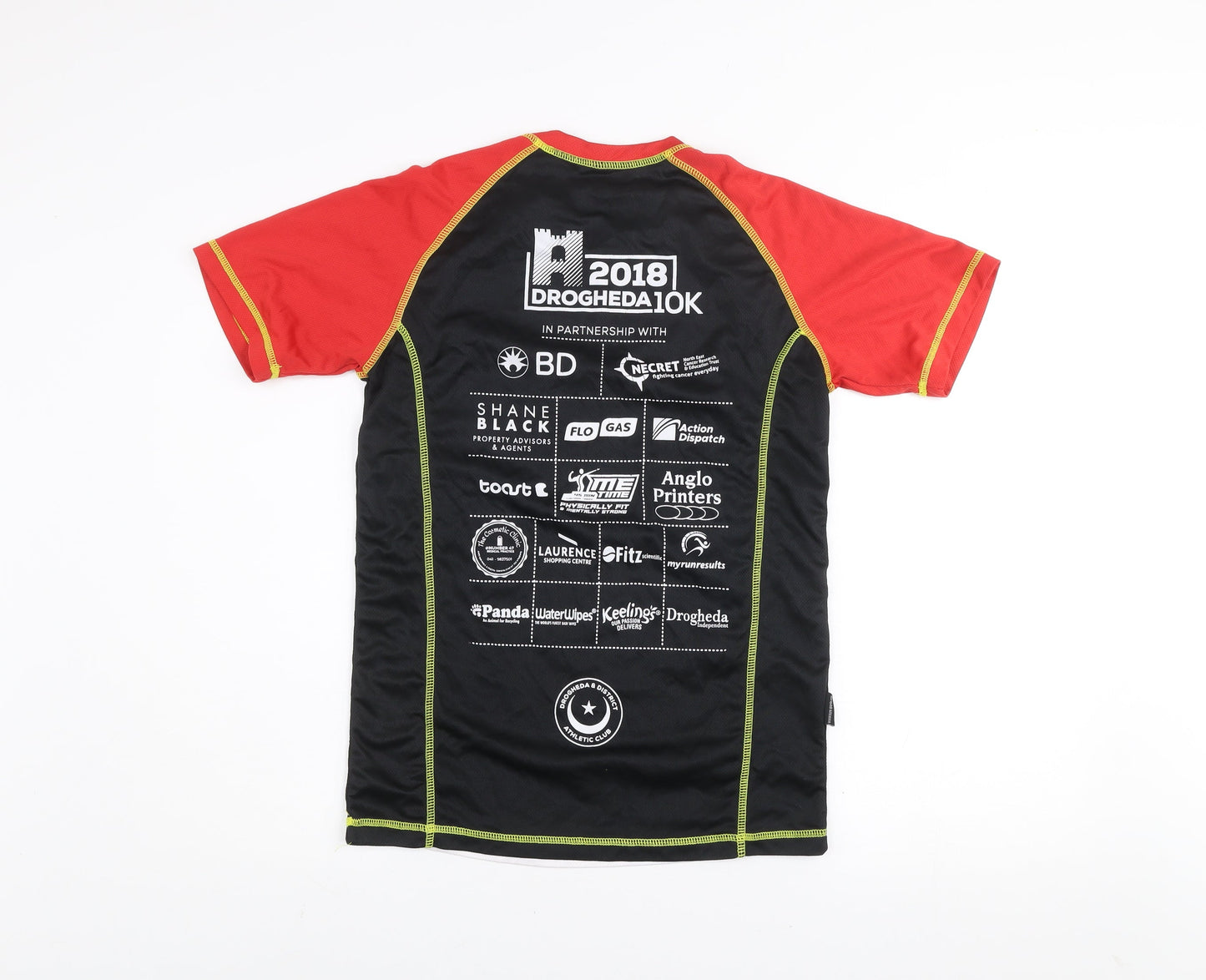 RVI Sports Mens Multicoloured Small Drogheda 10K Running T-Shirt