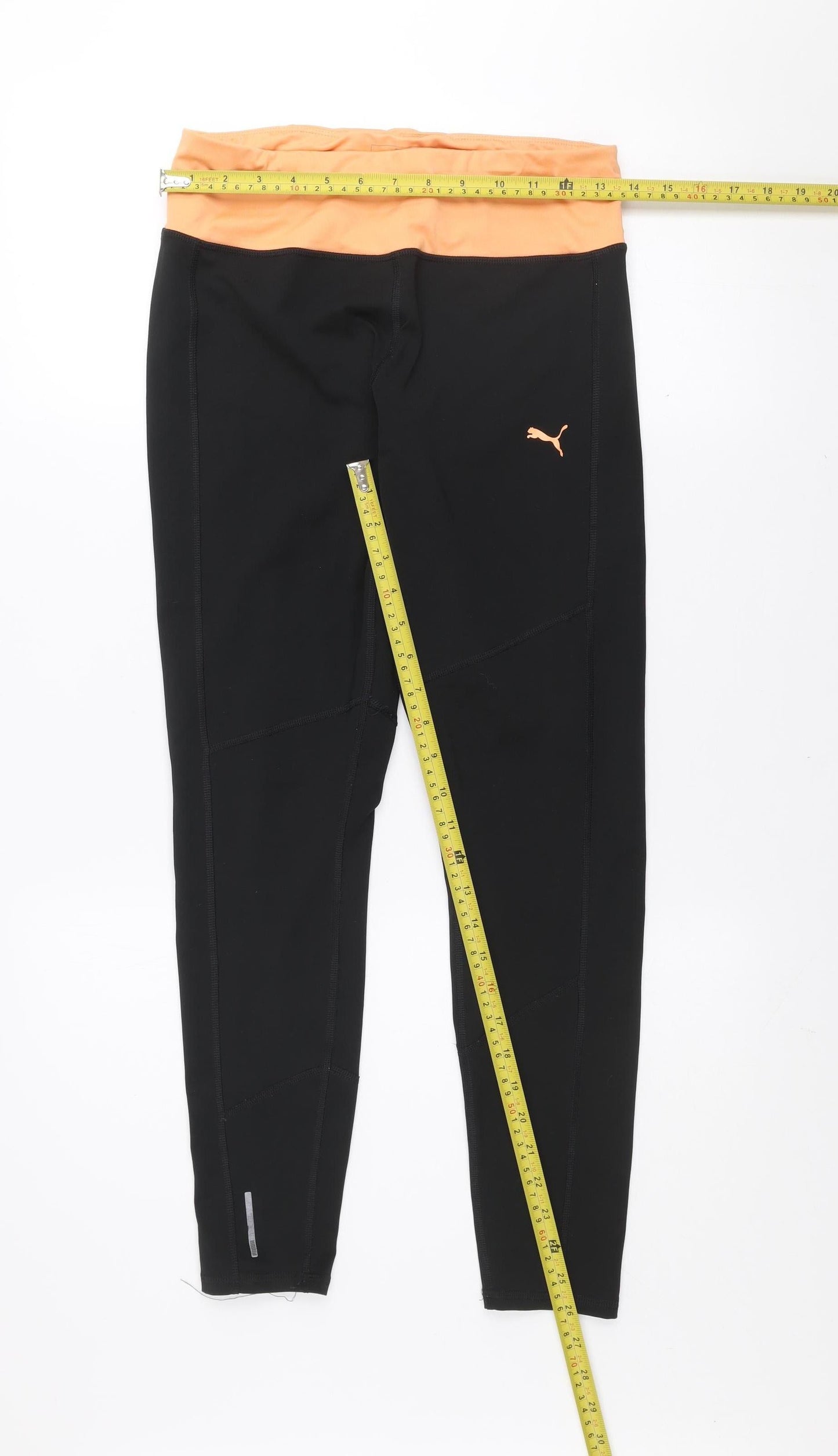 Womens UK Size M PUMA Athletic Fit Leggings Black Leggings