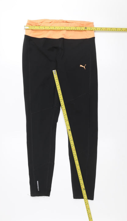 Womens UK Size M PUMA Athletic Fit Leggings Black Leggings