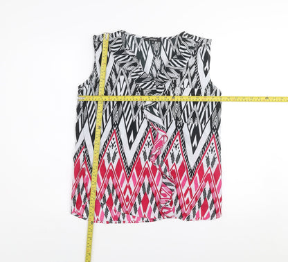 Womens UK Size 10 Mystify Multicoloured Tunic Blouse
