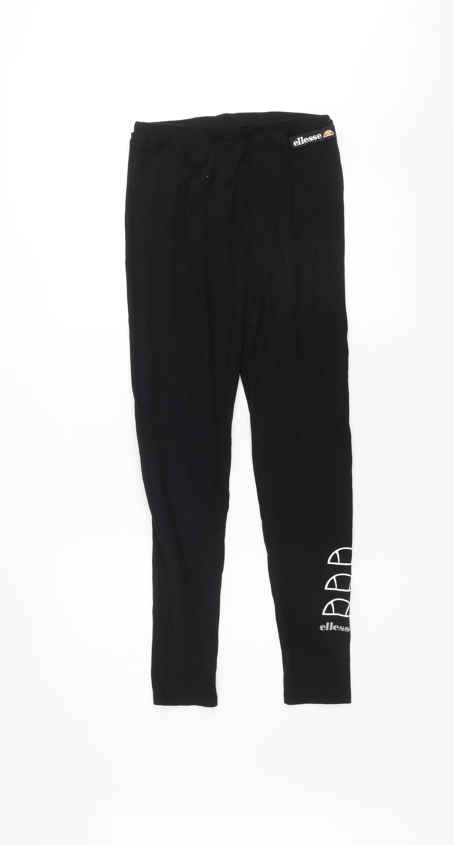 Womens UK Size 12 ellesse  Ankle Black Leggings