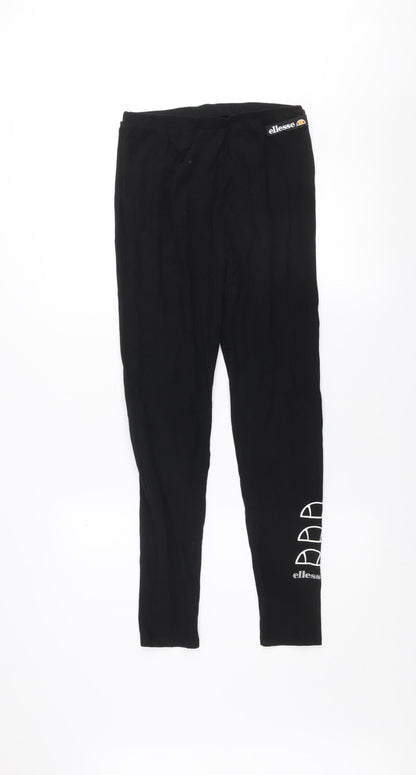 Womens UK Size 12 ellesse  Ankle Black Leggings