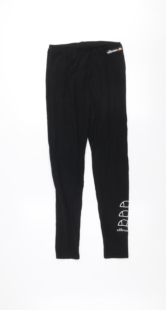 Womens UK Size 12 ellesse  Ankle Black Leggings