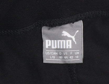 Puma Women's Black Cotton Stretch Activewear Leggings Size 14