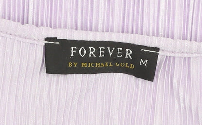 Womens UK Size M Forever by Michael Gold Purple Basic Blouse