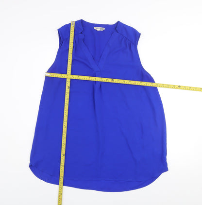 Womens UK Size XL Pleione Blue Basic Blouse