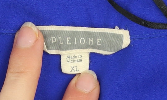 Womens UK Size XL Pleione Blue Basic Blouse