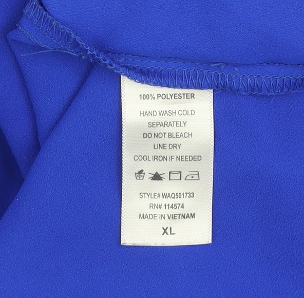 Womens UK Size XL Pleione Blue Basic Blouse