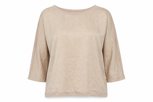 Womens UK Size 14 Gallery Beige Basic Blouse