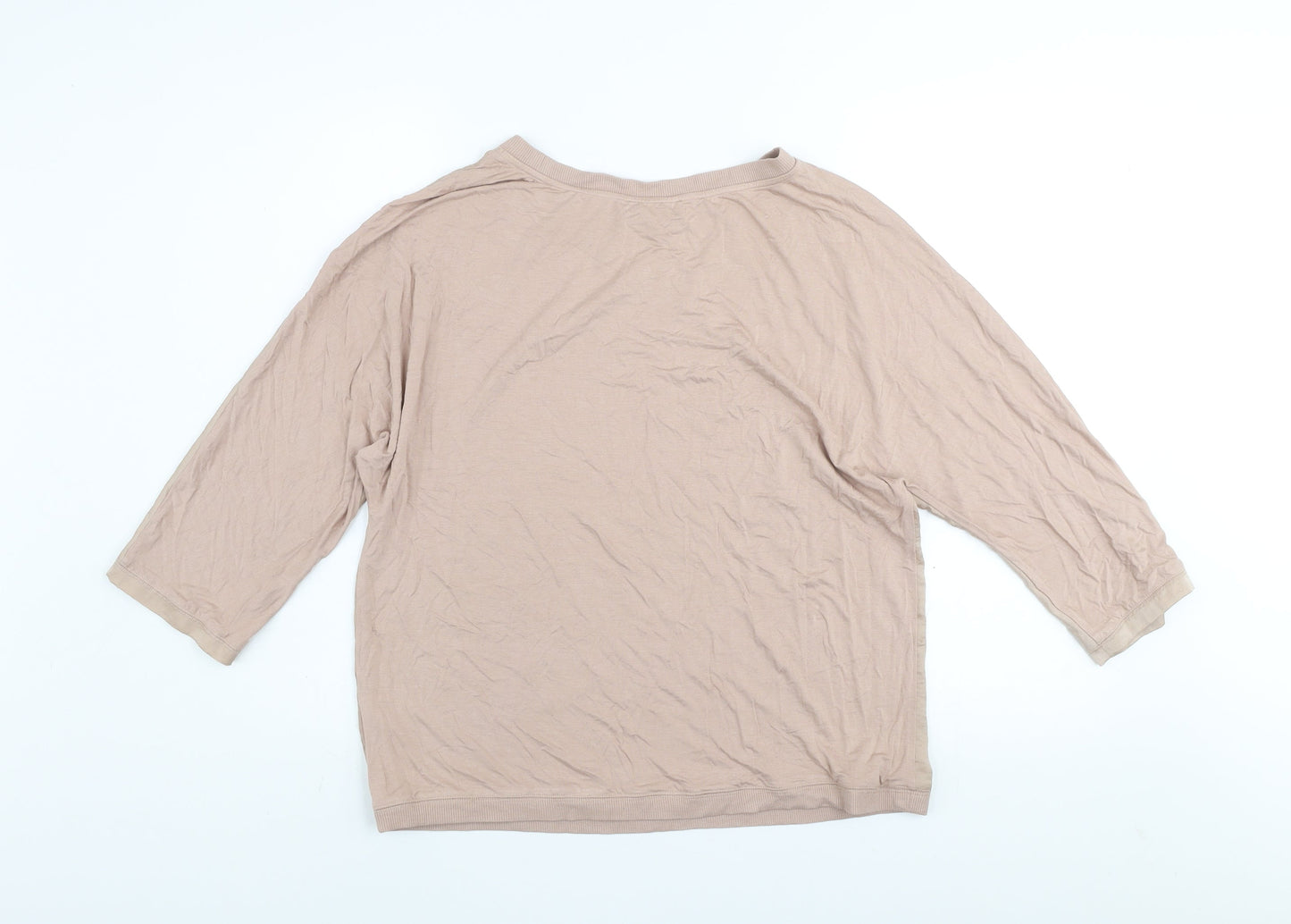 Womens UK Size 14 Gallery Beige Basic Blouse