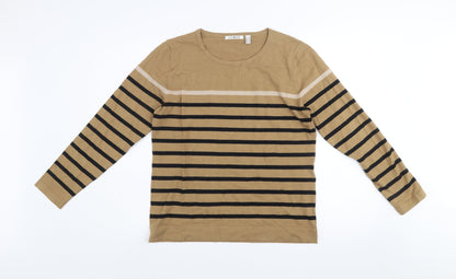 Womens UK Size M Punt Roma Beige Pullover Jumper