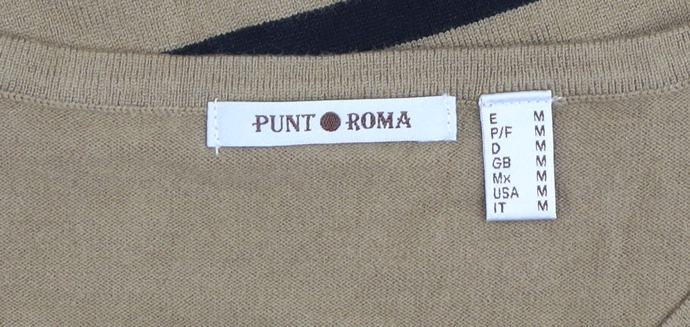 Womens UK Size M Punt Roma Beige Pullover Jumper