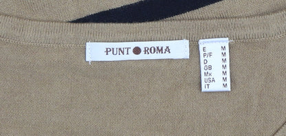 Womens UK Size M Punt Roma Beige Pullover Jumper