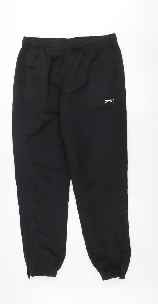 Slazenger Men's Black L Track Pants Lightweight Quick Dry Trousers
