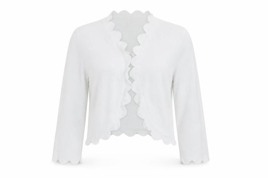 Womens UK Size 12 Apricot White Cardigan Jumper