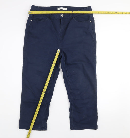Dunnes Stores Women’s Blue Cropped Jeans Size 16 Regular Fit