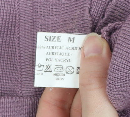 Womens UK Size M Paramour Collection Purple Cardigan Jumper