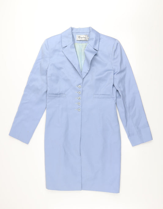 Womens UK Size 10 Régine Blue Overcoat