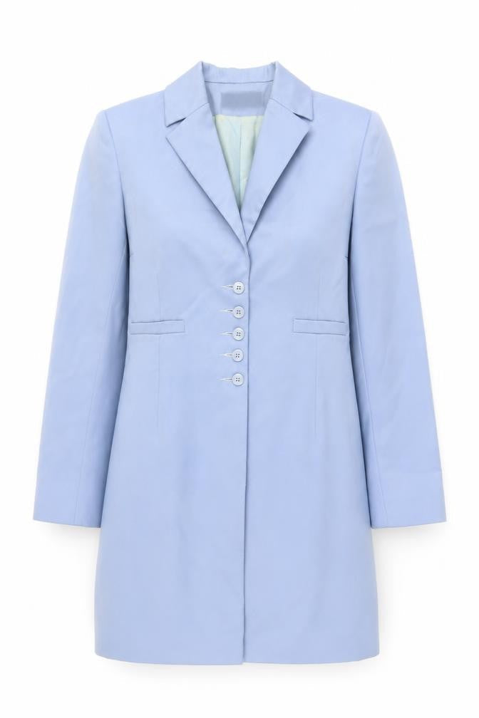 Womens UK Size 10 Régine Blue Overcoat