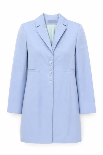 Womens UK Size 10 Régine Blue Overcoat