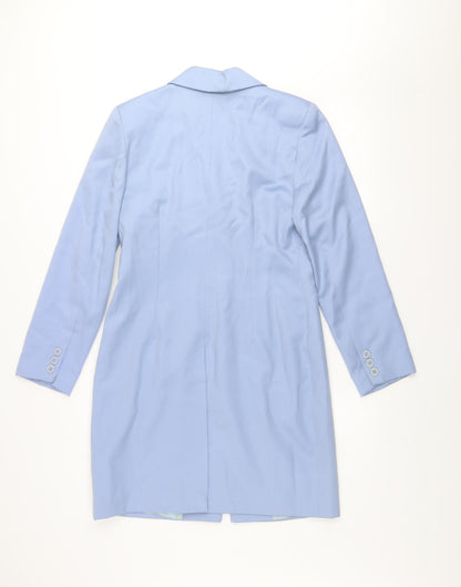 Womens UK Size 10 Régine Blue Overcoat