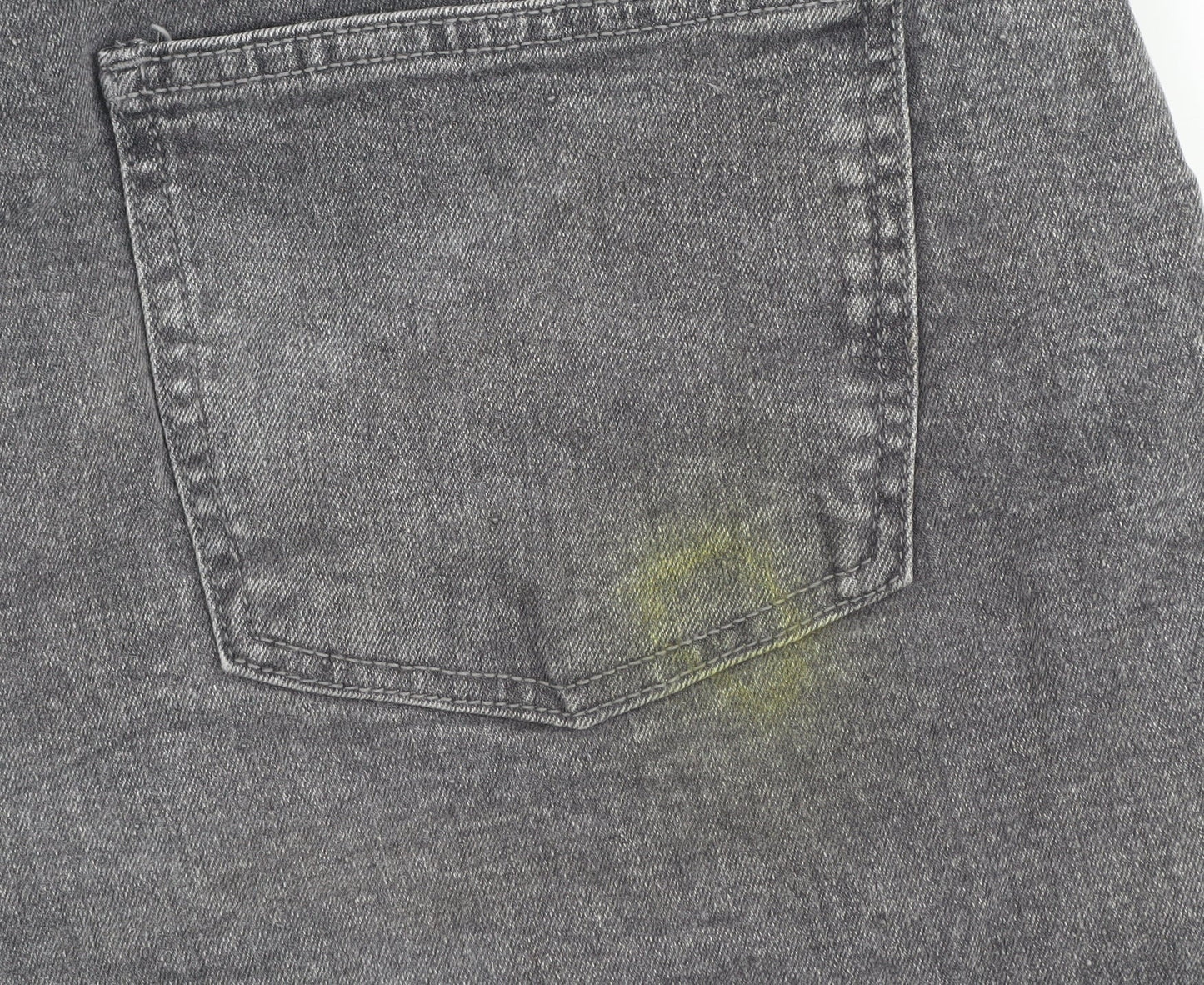 Primark Women Grey Size 18 Denim Shorts Mid Rise Casual Stretch