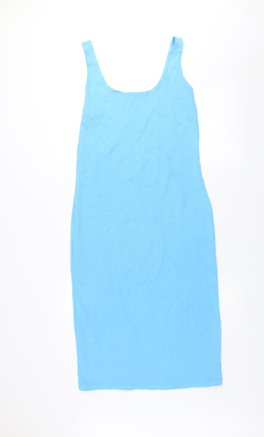 Primark Women Blue Sleeveless Bodycon Knee Length Dress L