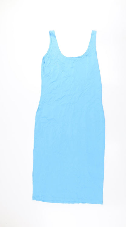 Primark Women Blue Sleeveless Bodycon Knee Length Dress L