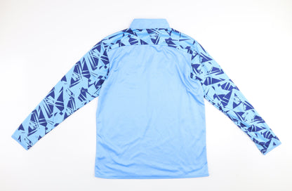 Mens UK Size L Umbro Blue 1/4 Zip Sweatshirt