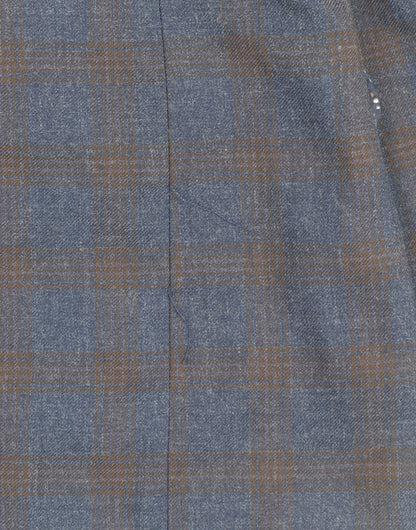 House of Cavani Men's Blue Check Tweed Blazer Jacket 50R