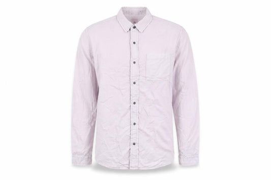 River Island Men's Pink Long Sleeve Cotton Button-Up Shirt Size L