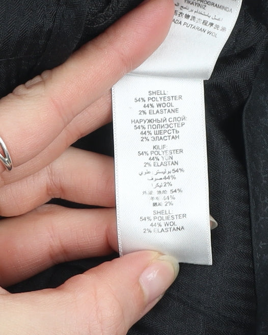 Debenhams Men’s Grey Checked Wool Blend Dress Pants 38R Regular