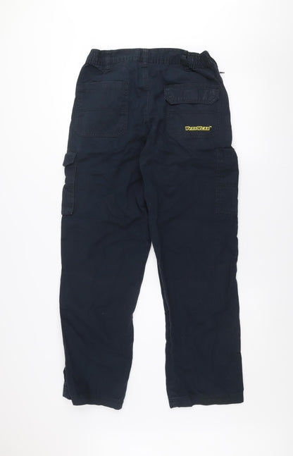 WorkWear Men's Blue Cargo Trousers 32R Cotton Workwear Pants