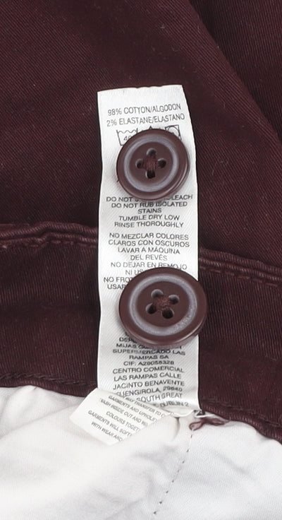 Dunnes Stores Men's Brown 34R Chino Trousers Cotton Blend