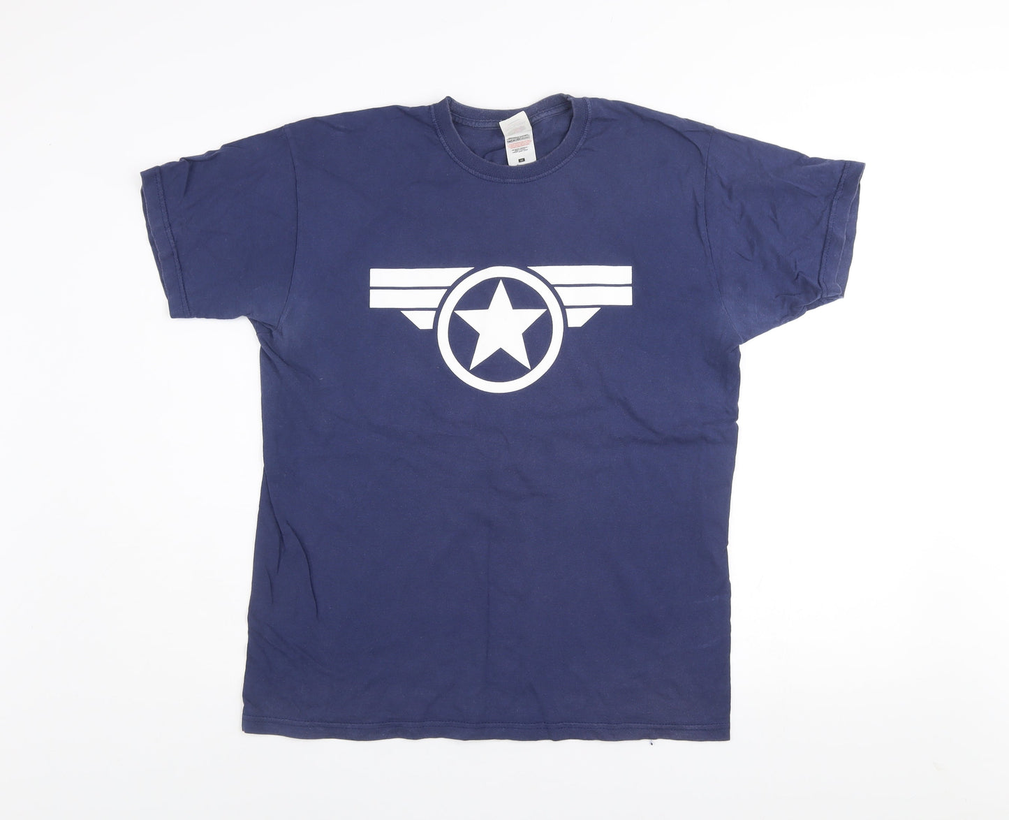 Mens UK Size M Fruit of the Loom Blue  T-Shirt