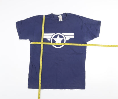 Mens UK Size M Fruit of the Loom Blue  T-Shirt