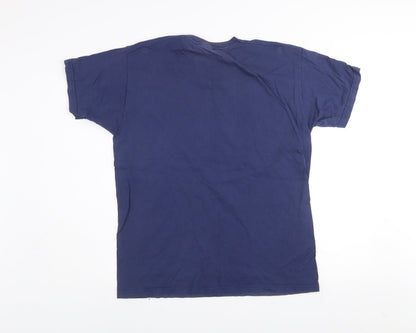 Mens UK Size M Fruit of the Loom Blue  T-Shirt