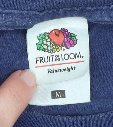 Mens UK Size M Fruit of the Loom Blue  T-Shirt