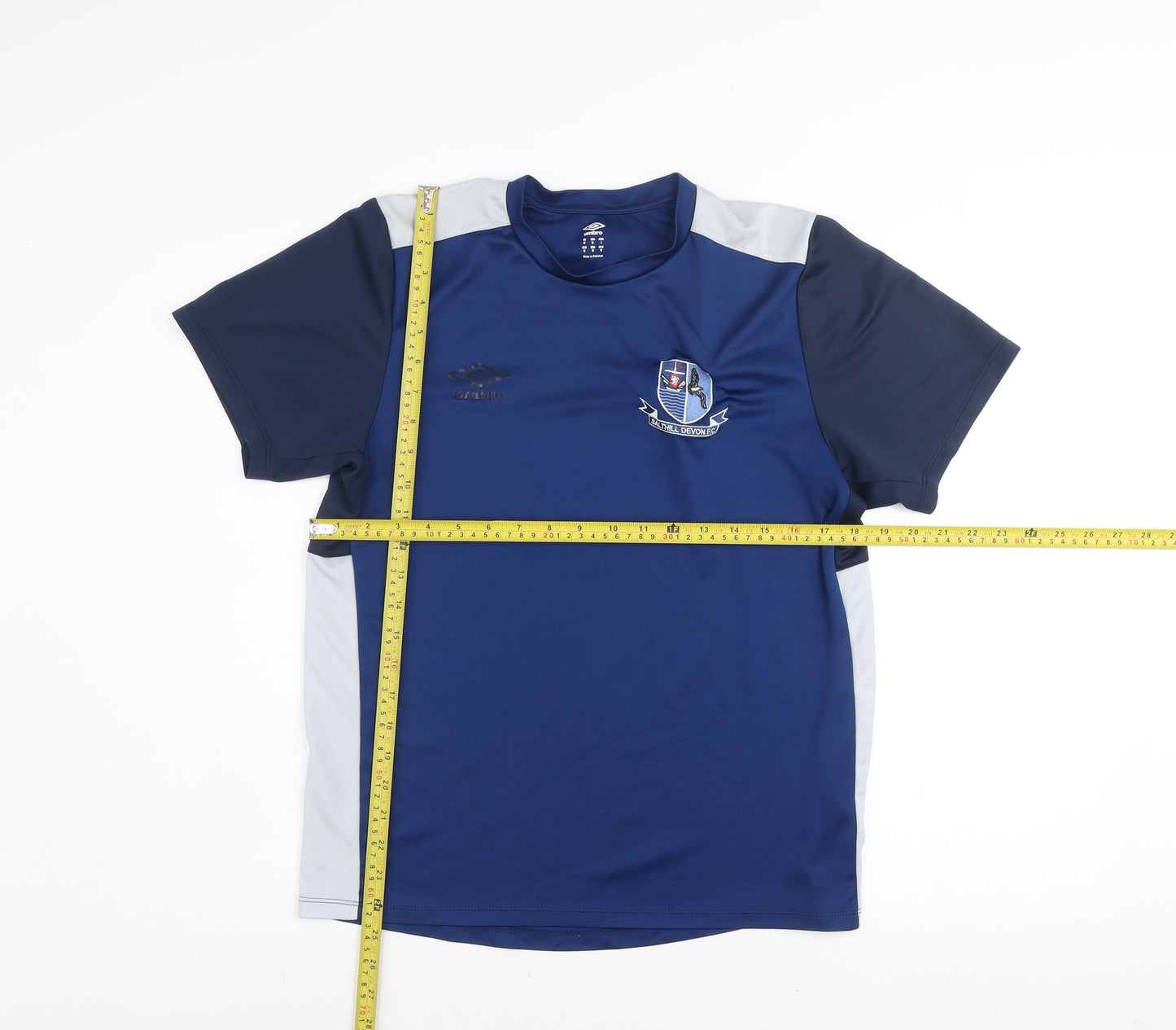 Mens UK Size M Umbro Blue Football Gym & Training T-Shirt