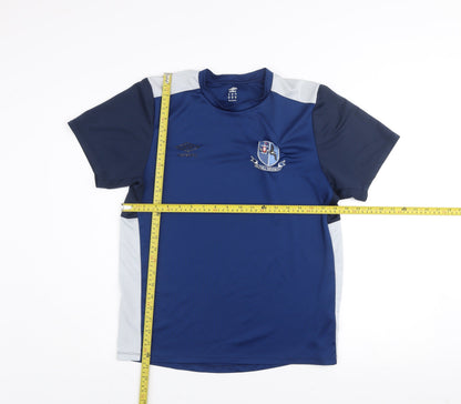 Mens UK Size M Umbro Blue Football Gym & Training T-Shirt