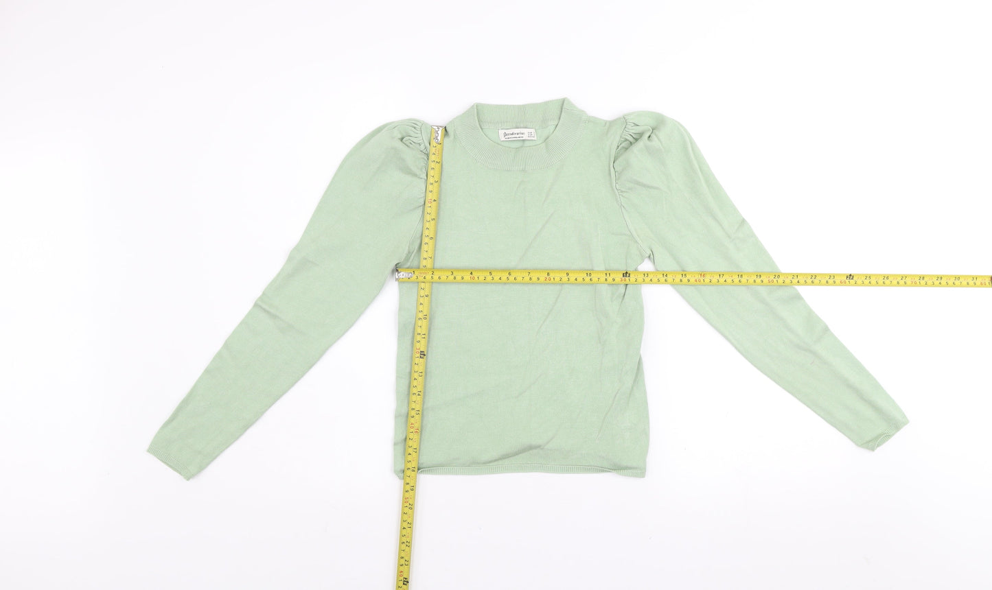 Womens UK Size 8 Stradivarius Green Pullover Jumper