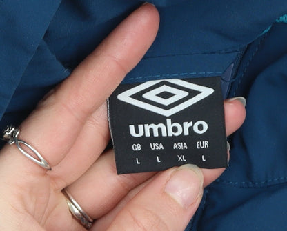 Mens UK Size L Umbro Blue Windbreaker Coat