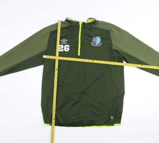 Mens UK Size L Umbro Green Pullover Sweatshirt