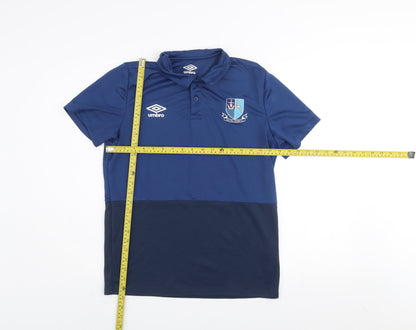 Mens UK Size M Umbro Blue FootballGym & TrainingRunning & Jogging Polo